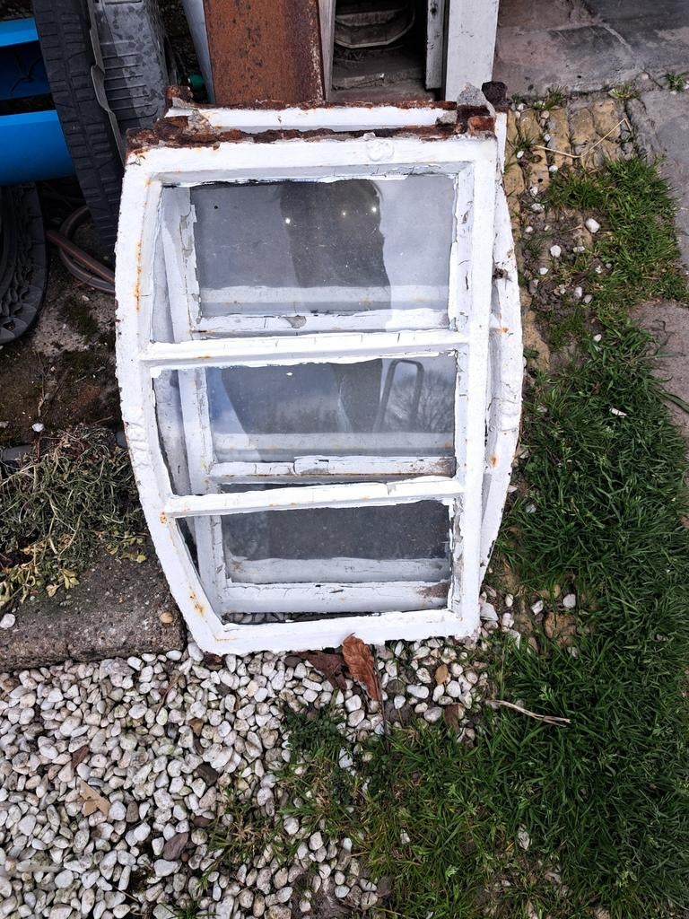 3x Stalraampje - Gebruikt, Gevelraam of Ruit, Gebruikt, Minder dan 80 cm, Minder dan 80 cm