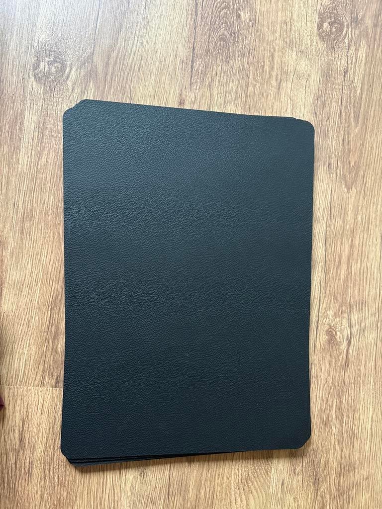8x Zwarte PU Lederen Placemats - 33x46 cm, Ophalen, Zo goed als nieuw