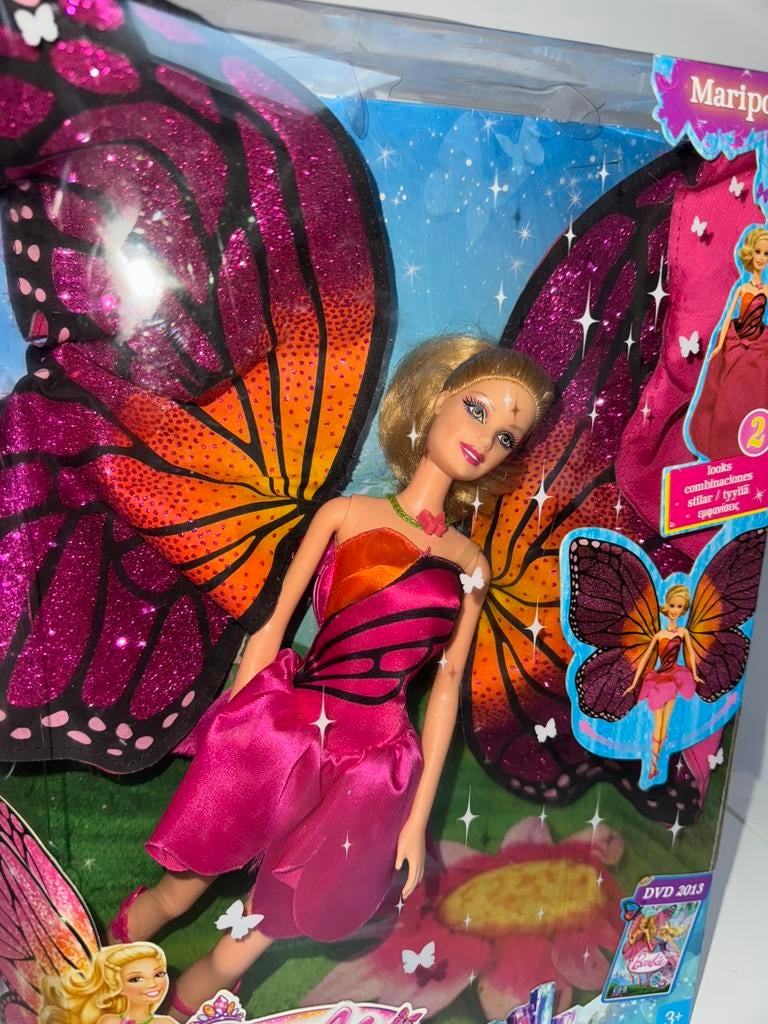 Barbie pop Mariposa en de Feeënprinses Boxed 2013, Ophalen of Verzenden, Zo goed als nieuw, Pop