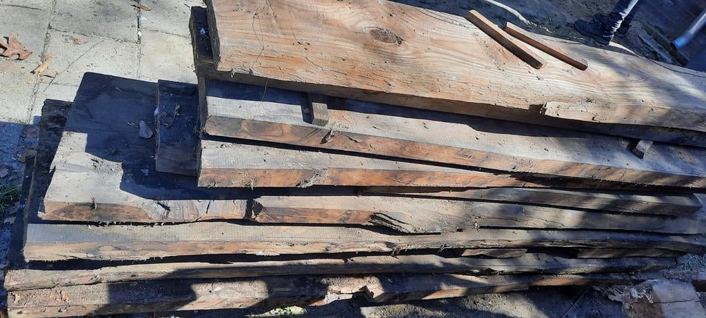 Eiken planken - Diverse afmetingen, Doe-het-zelf en Verbouw, Hout en Planken, Ophalen, Gebruikt, Eiken, 200 tot 250 cm