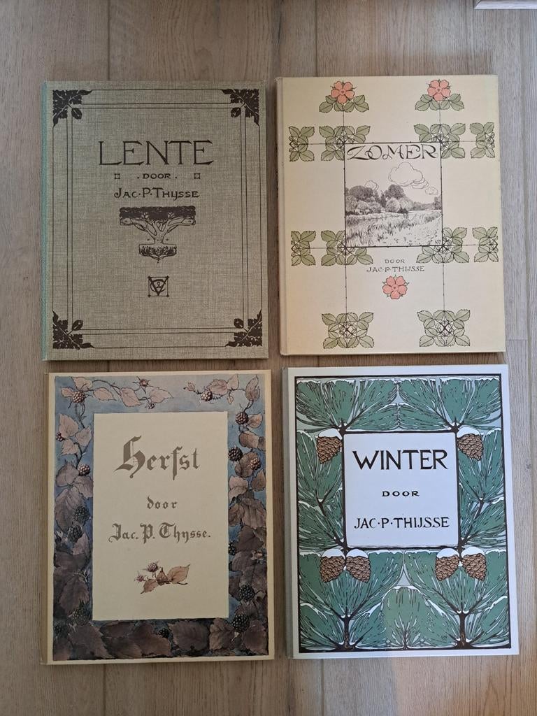 Prachtige collectie seizoenen plaatjesboeken Jac.P.Thijsse, Ophalen of Verzenden, Gelezen