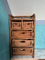 Riet rotan ladekast, Huis en Inrichting, Kasten | Ladekasten, Ophalen, 5 laden of meer, 50 tot 100 cm, Zo goed als nieuw