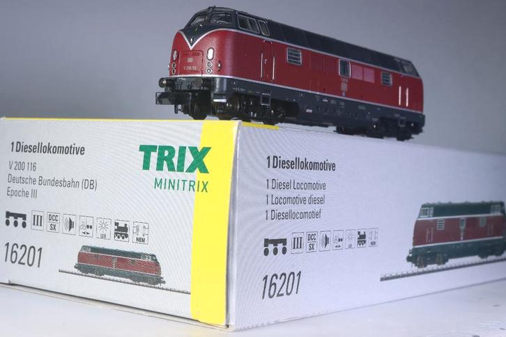 Diesellocomotief type V 200.1. DCC + geluid, oudrood, DB, Hobby en Vrije tijd, Modeltreinen | N-Spoor, Nieuw, Locomotief, Gelijkstroom
