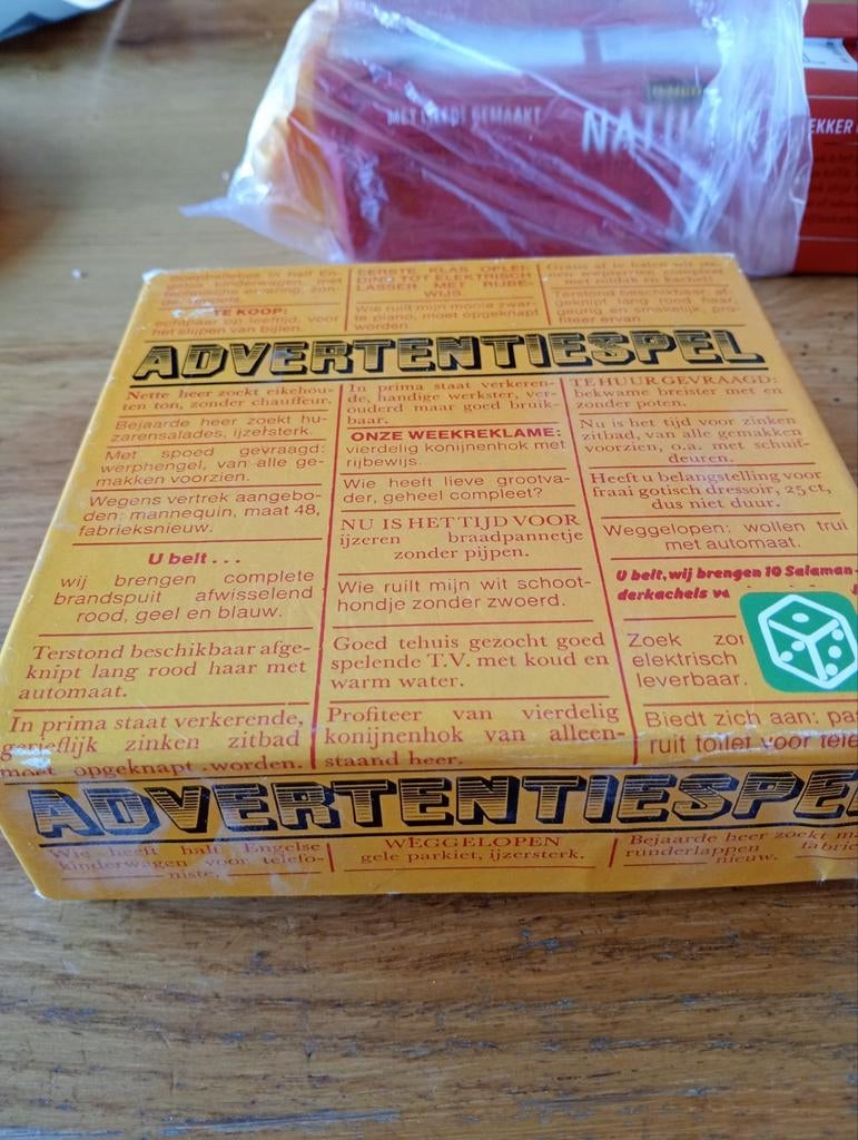 Het Advertentie Spel, Hobby en Vrije tijd, Gezelschapsspellen | Bordspellen, Vijf spelers of meer, Ophalen of Verzenden, Gebruikt