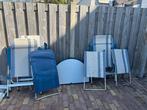 Crespo Campingstoelen (3x) met voetensteun en campingtafel, Ophalen of Verzenden, Gebruikt, Campingstoel