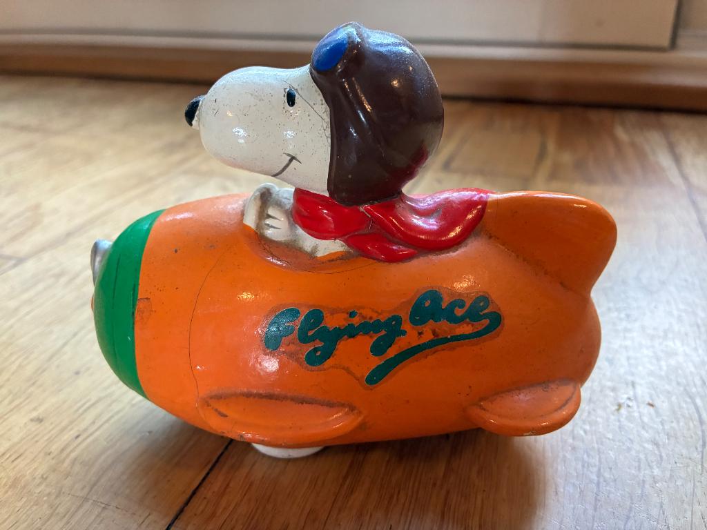 Vintage Snoopy Flying Ace spaarpot, Verzamelen, Ophalen of Verzenden, Gebruikt, Strip- of Tekenfilmfiguur