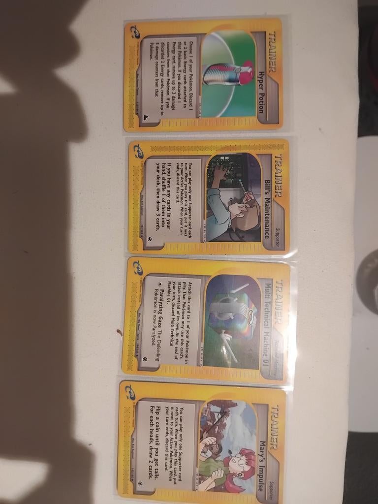 Pokémon Trainer Kaarten Set - Hyper Potion, Bill's, Mary's, Ophalen of Verzenden, Zo goed als nieuw, Meerdere kaarten
