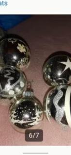 vintage kerstballen zilverkleur met wit, Antiek en Kunst, Ophalen of Verzenden