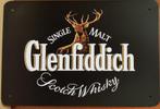 Glenfiddich single malt Scotch whisky reclamebord van metaal, Nieuw, Reclamebord, Ophalen of Verzenden
