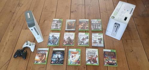 XBOX360 Premium + ORIGINELE DOOS + 2 controllers + 13 games, Spelcomputers en Games, Spelcomputers | Xbox 360, Zo goed als nieuw