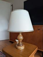 Vintage mid-century retro Tafellamp met onyx voet, Huis en Inrichting, Lampen | Vloerlampen, Hout, Gebruikt, Vintage, Ophalen of Verzenden