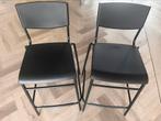 2x ikea Stig barkruk zwart, Huis en Inrichting, Barkrukken, Ophalen, Gebruikt, Met voetsteun, 60 tot 90 cm