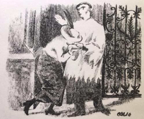 Ottomar Starke (1886-1962) Litho 'Bekoring' 1916. Gesigneerd, Antiek en Kunst, Kunst | Etsen en Gravures, Verzenden