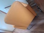 Lederen Montell stoel geel 2 stuks, Ophalen, Gebruikt, Rechthoekig, 125 cm of meer