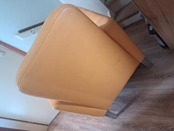 Lederen Montell stoel geel 2 stuks beschikbaar voor biedingen
