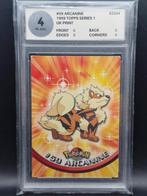 Arcanine 1999 topps Series 1 uk print #59 woetoe grading 4, Hobby en Vrije tijd, Verzamelkaartspellen | Pokémon, Verzenden, Zo goed als nieuw