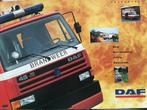 Originele DAF 1800 2300 2500 Brandweer brochure/folder 1992, Ophalen of Verzenden, Zo goed als nieuw, Overige merken