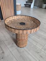 Rattan Bijzettafel Karwei - Stijlvolle Tafel, Minder dan 55 cm, Rond, Bohemian, Ophalen of Verzenden