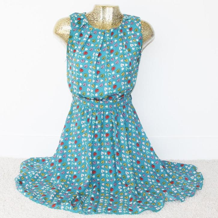Vintage Shikha London Jurk 100% Katoen (S/M) - 78 € 25,-, Kleding | Dames, Jurken, Zo goed als nieuw, Maat 38/40 (M), Overige kleuren