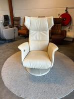 Relaxfauteuil , design leren relax fauteuil crème Z.g.a.n, Huis en Inrichting, Fauteuils, 2871SK, Mariansoliak8@gmail.com, Ophalen of Verzenden
