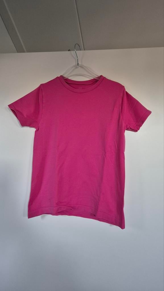 Sport-/Gymshirt, Hema roze, 122/128, Gebruikt, Meisje, Sport- of Zwemkleding, Ophalen of Verzenden