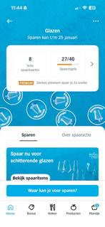 8x glazenzegels Albert Heijn, Glas of Glazen, Nieuw, Ophalen of Verzenden, Glas