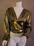 Goudkleurige metalic top, Kleding | Dames, Tops, Maat 38/40 (M), Overige kleuren, Nieuw, Ophalen of Verzenden