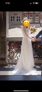 Witte Trouwjurk met Kant, Kleding | Dames, Trouwkleding en Trouwaccessoires, Verzenden, Zo goed als nieuw, Wit, Trouwjurk