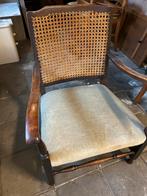 Stoel met Zitkussen - Opknapper, Huis en Inrichting, Stoelen, Ophalen, Gebruikt, Bruin, Riet of Rotan
