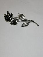 Rozen broche 925 zilver, 4 tot 7 cm, Ophalen of Verzenden, Zo goed als nieuw, Zilver