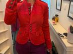 Leuk voor de kerst! Rood jasje, maat 34 maar valt als 36, Ophalen of Verzenden, Zo goed als nieuw, Jasje, Maat 34 (XS) of kleiner