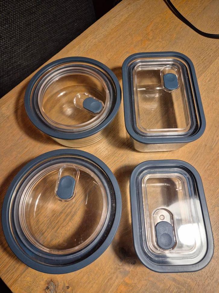 4 glazen ovenschalen met deksels. Jamie Oliver.

Nieuw!, Huis en Inrichting, Keuken | Keukenbenodigdheden, Nieuw, Ophalen of Verzenden