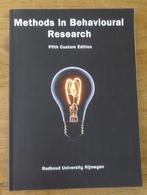 Methods in behavioural research, Boeken, Ophalen of Verzenden, Zo goed als nieuw, Overige onderwerpen, Radboud Universiteit