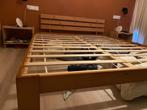 Laag bedframe (eventueel met matras), Ophalen, Gebruikt, Bruin, Tweepersoons