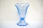 Vaas - Walther & Söhne - blauwe Art Deco persglas vaas, Antiek en Kunst, Ophalen