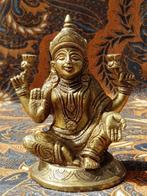 Mooi zwaar antiek brons beeldje uit India van Lakshmi., Antiek en Kunst, Ophalen of Verzenden