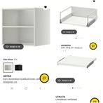 GEZOCHT! 2x Metod bovenkastjes 60x60 + lade en uittrekblad, Gebruikt, Wit, Minder dan 100 cm, 50 tot 75 cm
