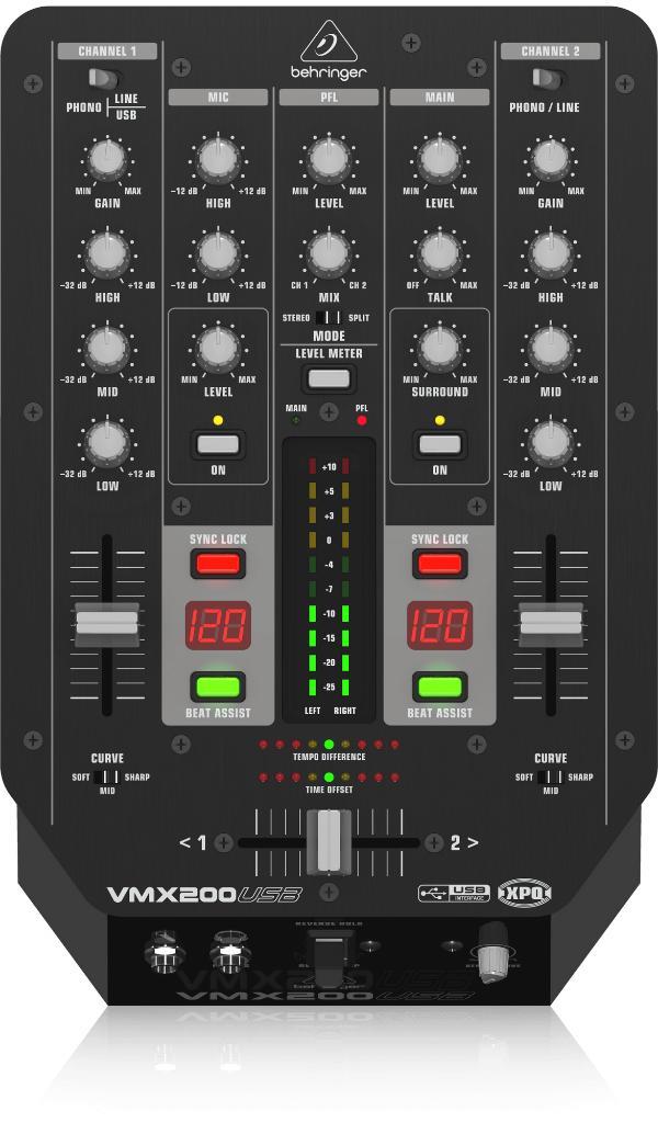 Professional 2-Channel DJ Mixer with USB/Audio Interface, BP, Muziek en Instrumenten, Dj-sets en Draaitafels, Nieuw, Dj-set, Behringer