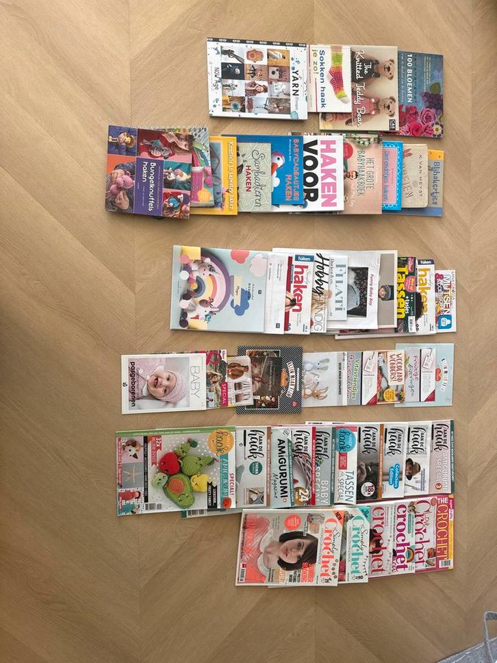 Haak- en breiboeken en tijdschriften - Groot Lot, Boeken, Hobby en Vrije tijd, Zo goed als nieuw, Breien en Haken, Ophalen