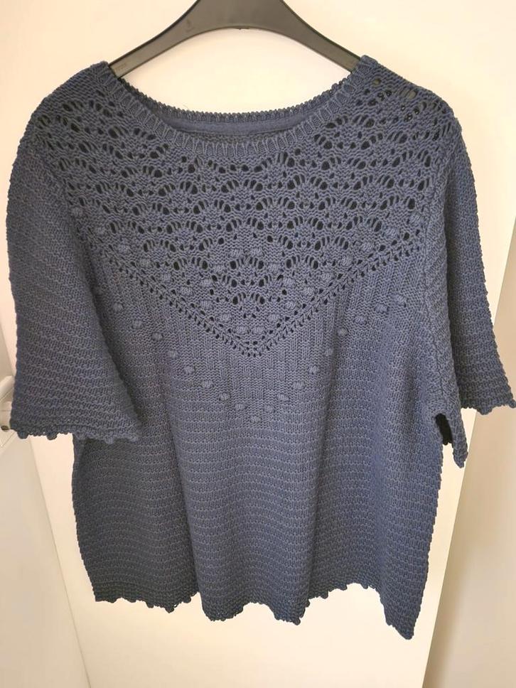 nieuw gebreid top/ trui mt 48, Kleding | Dames, Tops, Nieuw, Maat 46/48 (XL) of groter, Blauw, Lange mouw, Ophalen of Verzenden