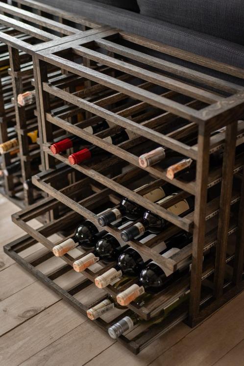 WineNest Modulair houten wijnrek, vele mogelijkheden (nieuw), Huis en Inrichting, Woonaccessoires | Wijnrekken, Nieuw, Hout, 25 flessen of meer