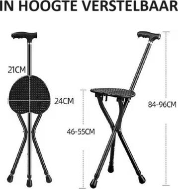 Wandelstok met zitje (VERSTELBAAR) beschikbaar voor biedingen