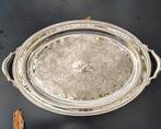 ONEIDA groot verzilverd ovalen dienblad met handvaten., Antiek en Kunst, Ophalen of Verzenden