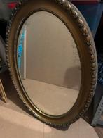 Vintage ovale spiegel goud barok stijl, Antiek en Kunst, Ophalen, Ovaal, 50 tot 100 cm