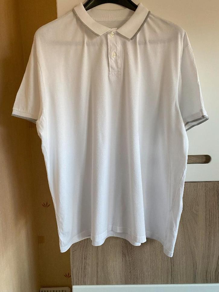 Poloshirt Wit Basic CenA Maat XXL, Kleding | Heren, Polo's, Gedragen, Overige maten, Wit, Ophalen of Verzenden