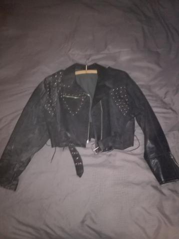 Bikersvest vintage leder Dames (medium) beschikbaar voor biedingen
