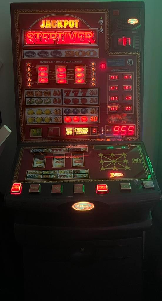 Gokkast (halversie) Steptimer Jackpot €2,- & €1,-, Verzamelen, Automaten | Gokkasten en Fruitautomaten, Gebruikt, Euro, Met sleutels