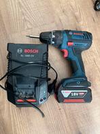 Bosch accuboormachine, Doe-het-zelf en Verbouw, Gereedschap | Boormachines, Ophalen of Verzenden, Zo goed als nieuw, Boor- en Schroefmachine
