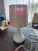 Vlinder lampje Roze .wit, Ophalen of Verzenden, Zo goed als nieuw, Overige materialen, Minder dan 50 cm