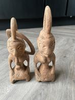 Twee houten antieke huwelijks beeldjes uit midden Afrika, Antiek en Kunst, Kunst | Beelden en Houtsnijwerken, Ophalen of Verzenden